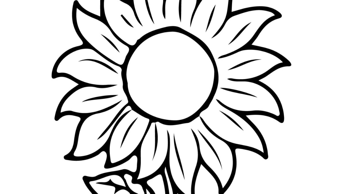 desenho de flor simples para colorir