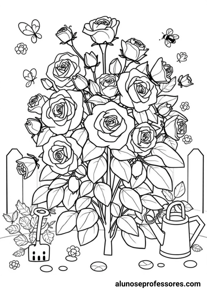 flor cartoon para colorir