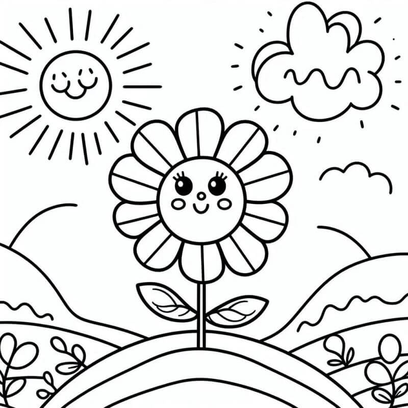 desenhos de jardim para colorir