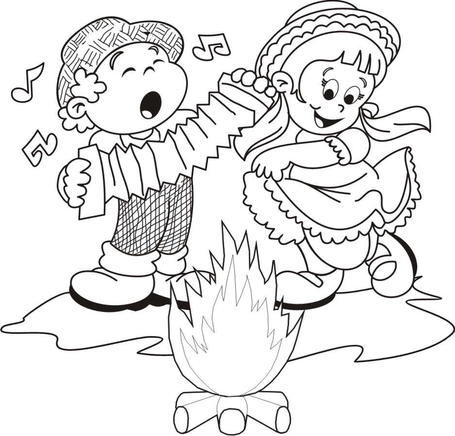 desenhos de festa junina para pintar