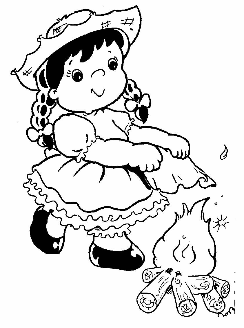 personagens caipiras para colorir