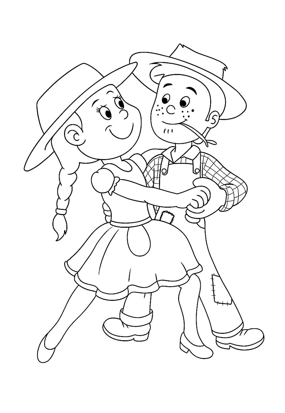 desenhos de quadrilha para colorir