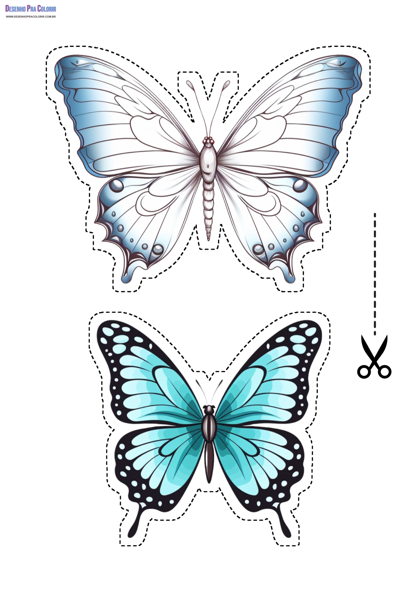 borboleta para pintar