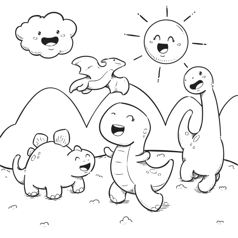 imagnes de dinossauros para baixar e colorir