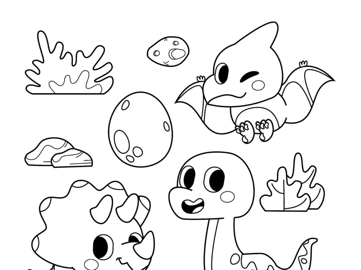 desenhos de dinossauros fáceis para crianças