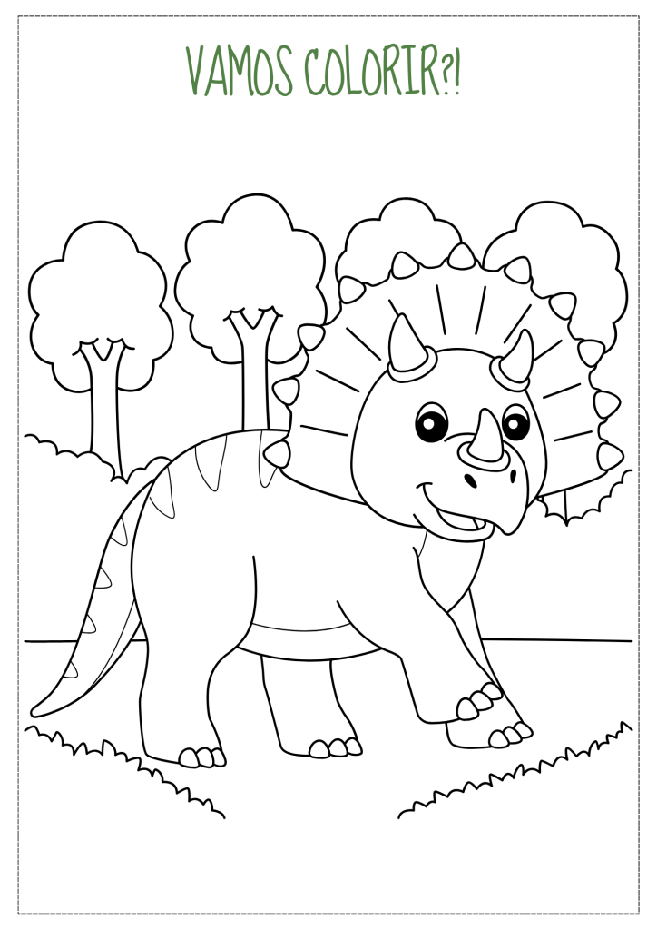 páginas para colorir de dinossauros grátis