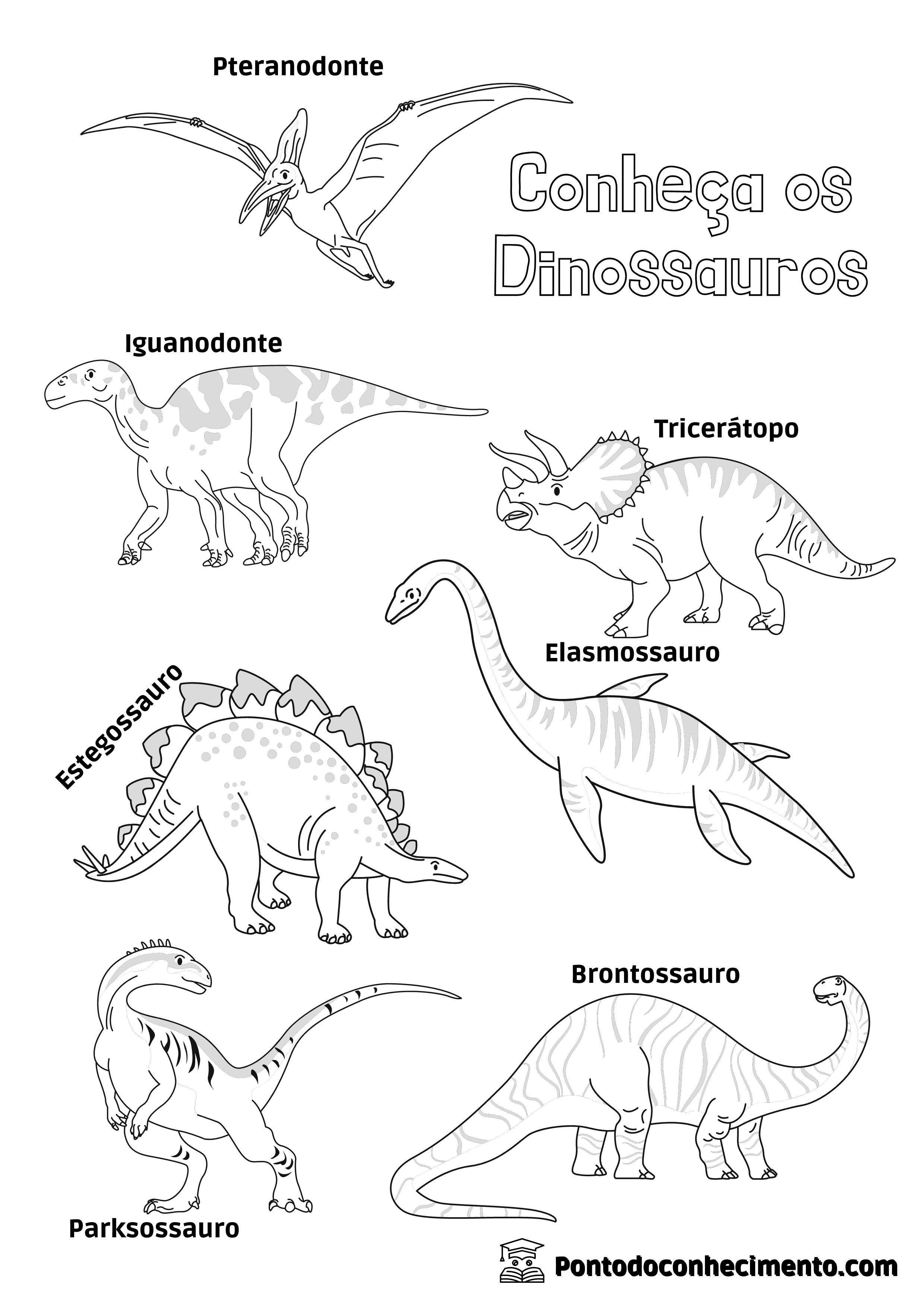 desenhos de T-Rex para colorir