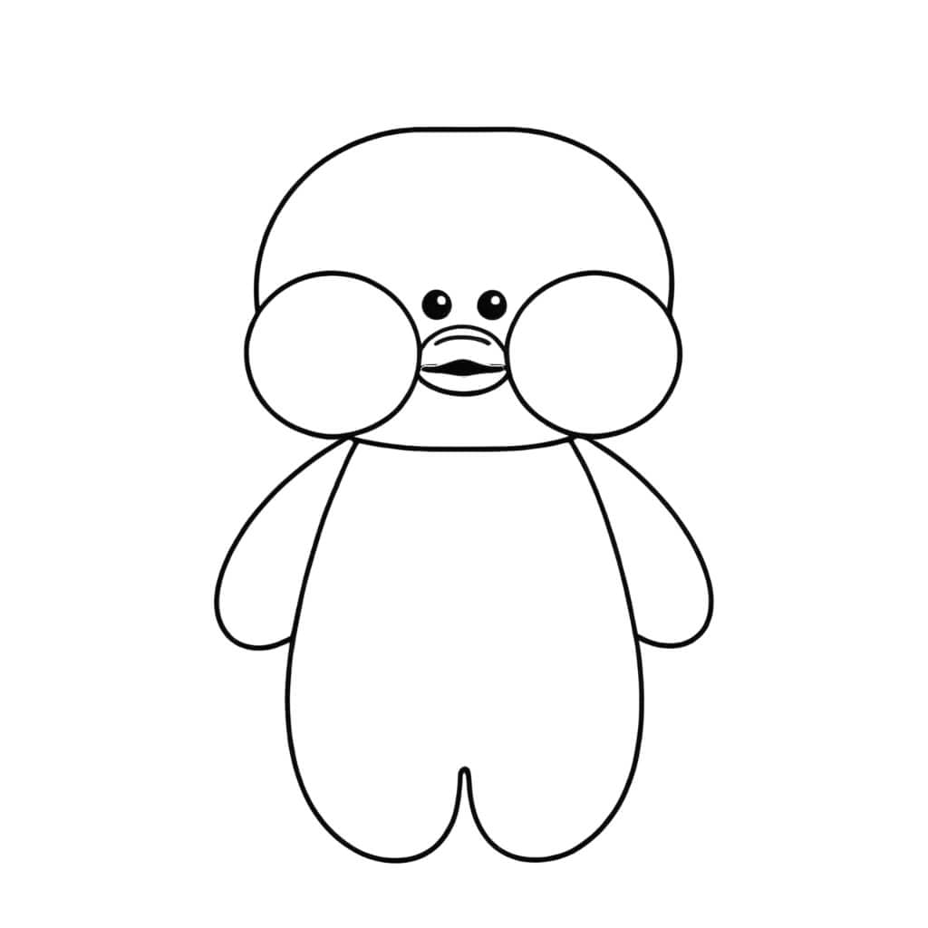 paper duck com roupas para colorir