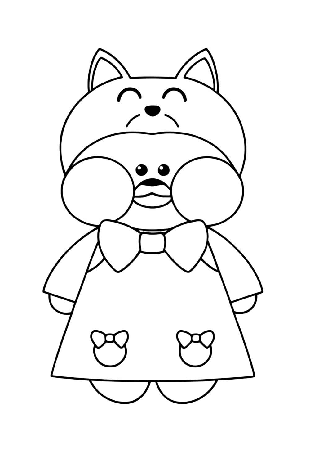 desenho de pato de papel para pintar