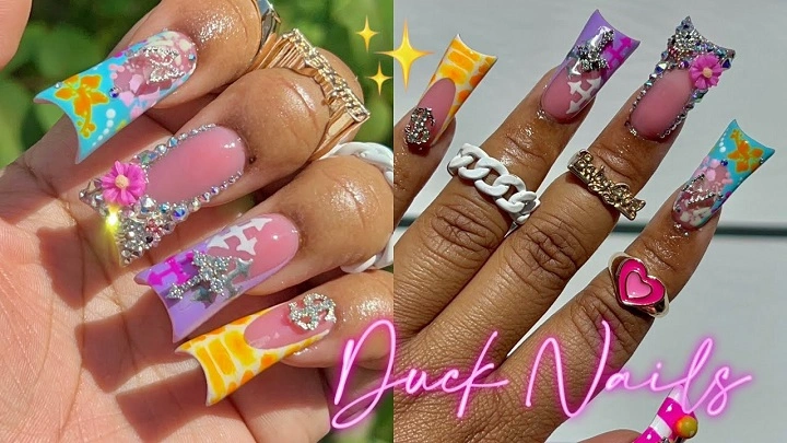 unhas em leque