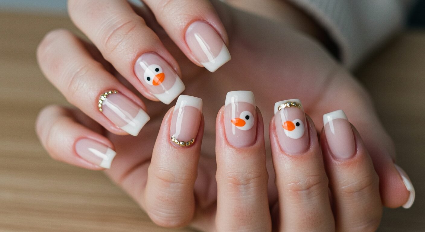 unhas bico de pato