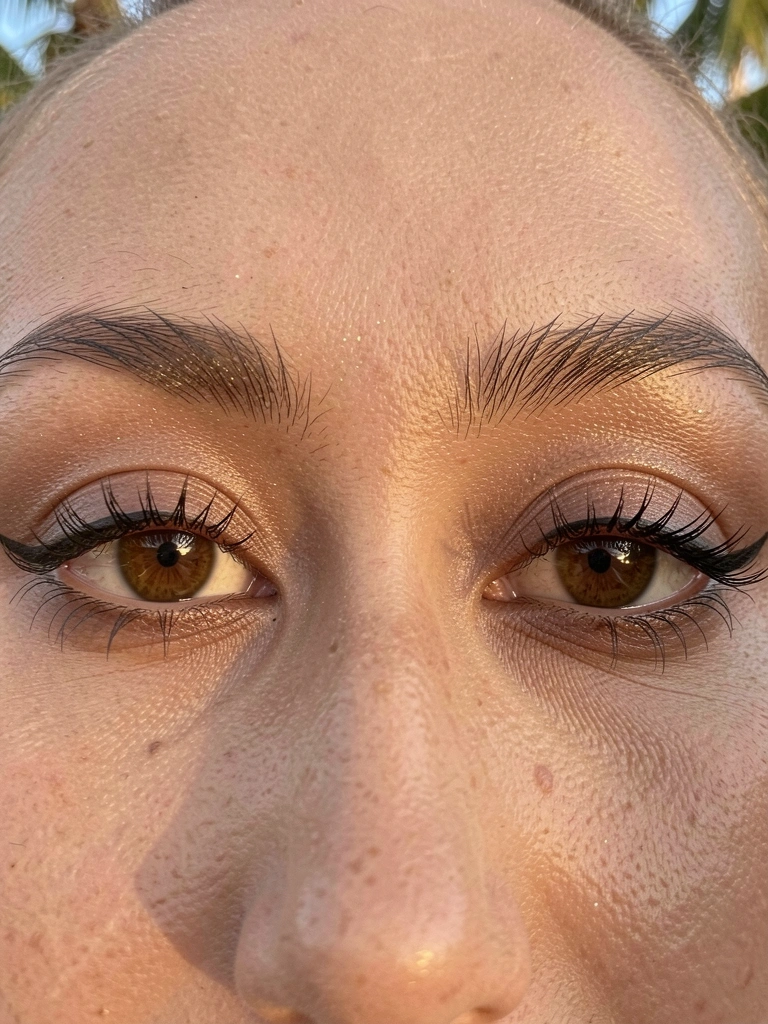 Primeiro plano de olhos com efeito 