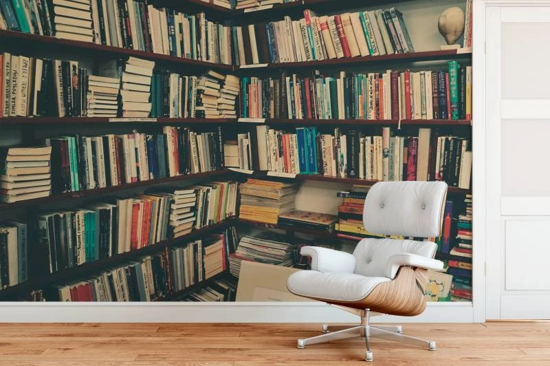 estante de livros branca