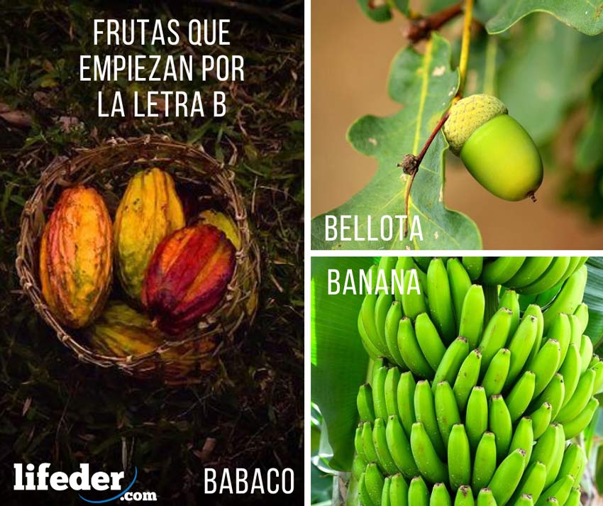 nomes de frutas com a letra B