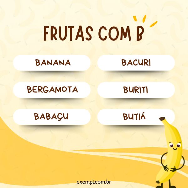frutas brasileiras com B