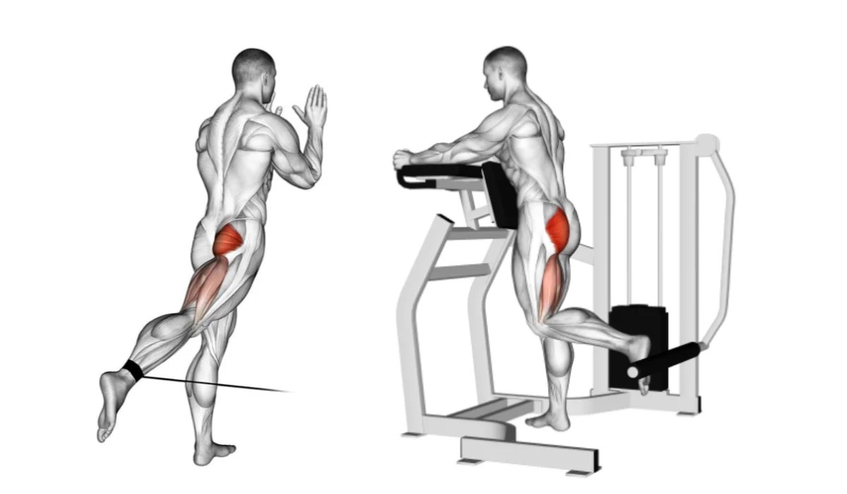 segurança treino glúteo máquina