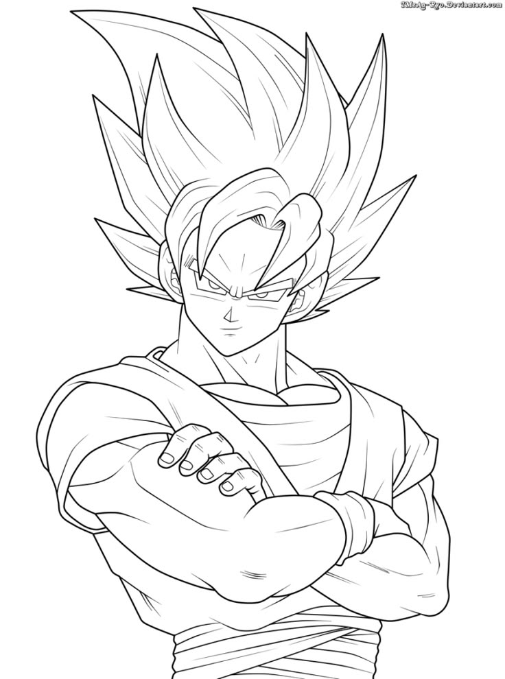 goku desenho para pintar