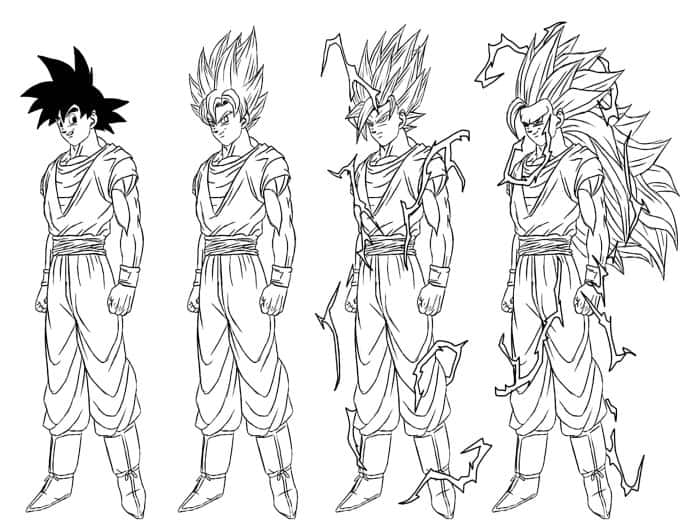 songoku para colorir