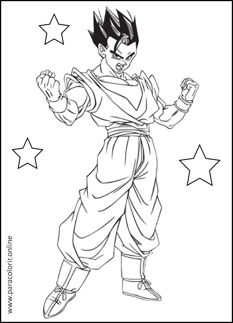 desenhos dragon ball z para colorir