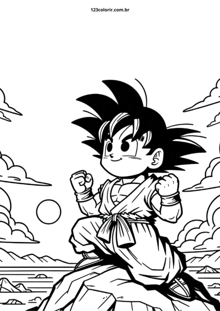 songoku para colorir