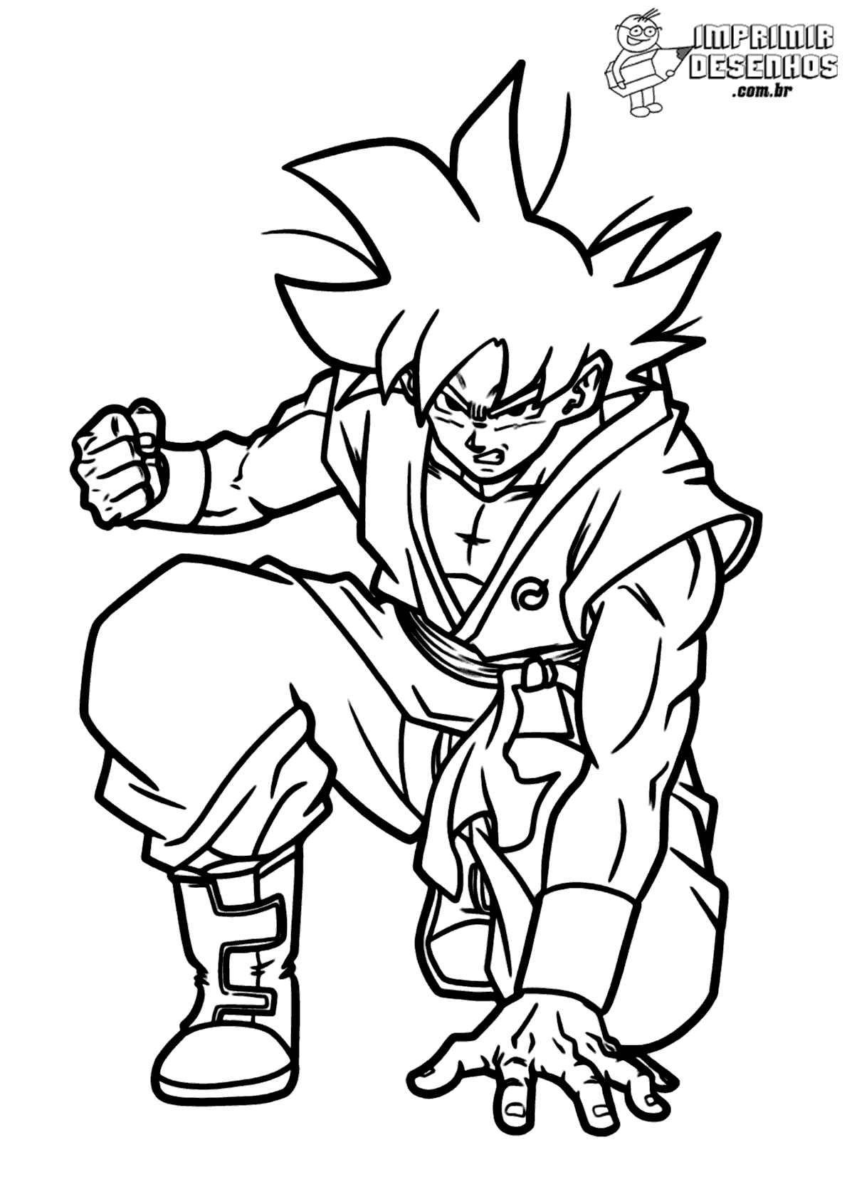 goku imprimir e colorir
