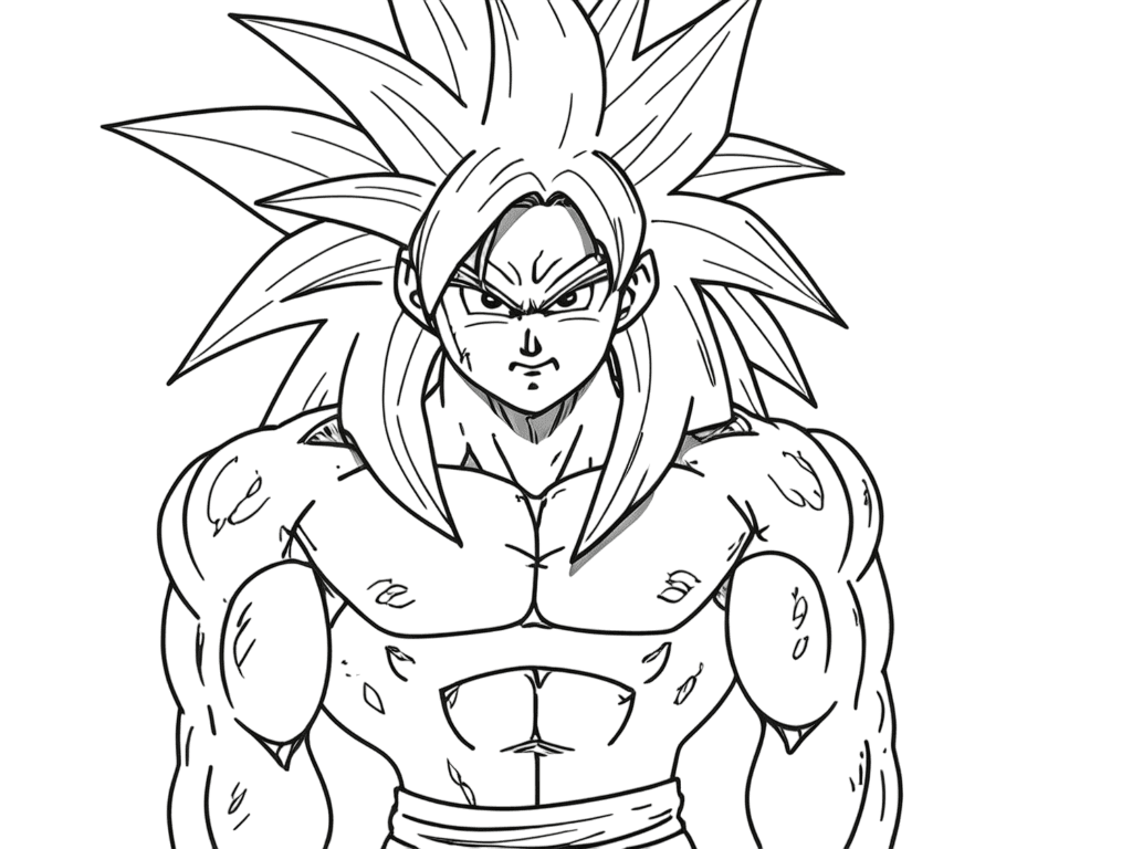 goku desenho para pintar