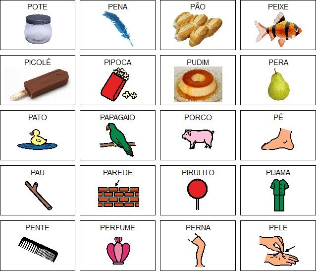 figuras letra P para imprimir