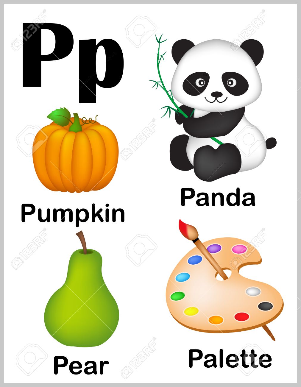 figuras de animais com P