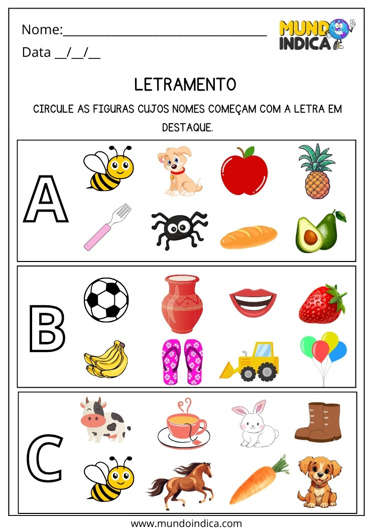 objetos que começam com P