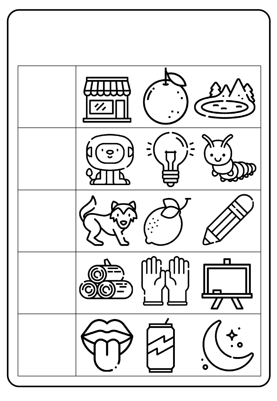 desenhos letra P alfabetização