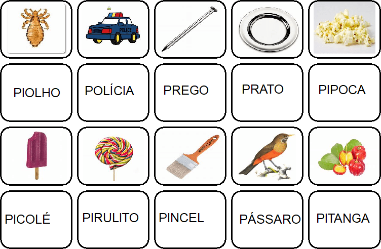 alfabeto ilustrado letra P