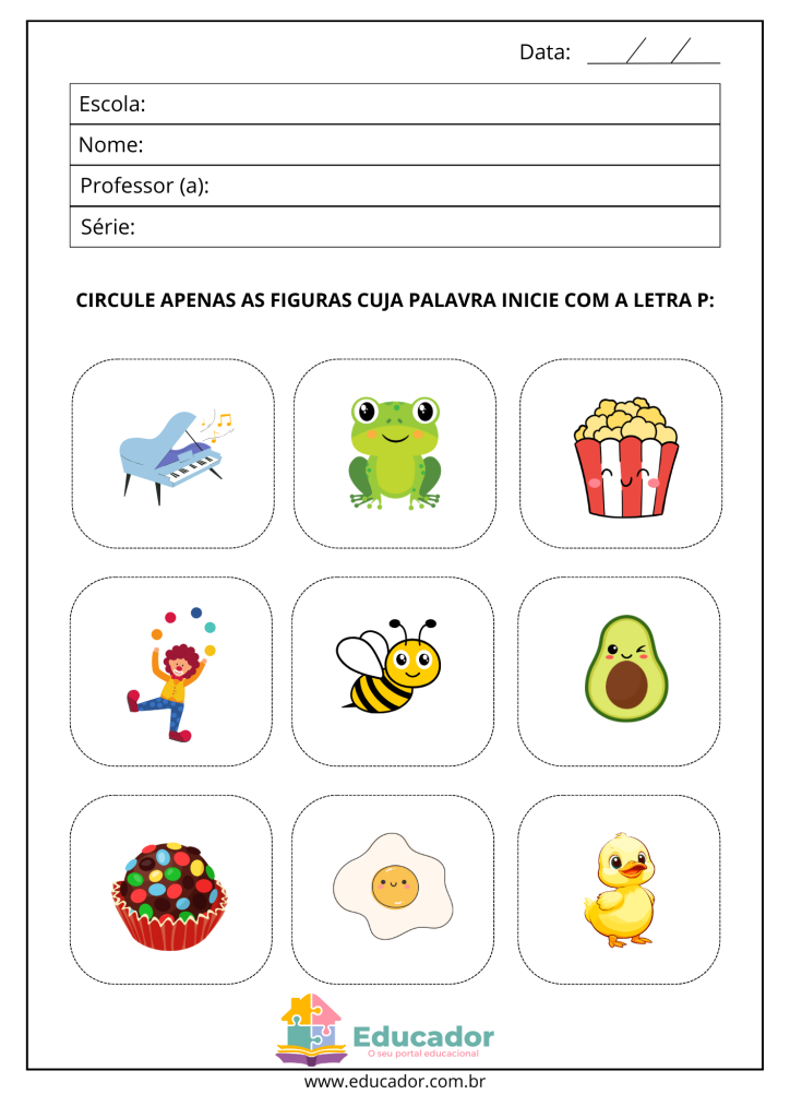 recursos pedagógicos letra P