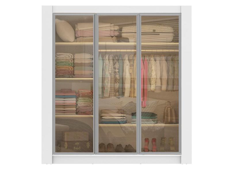 guarda roupa com vidro fumê
