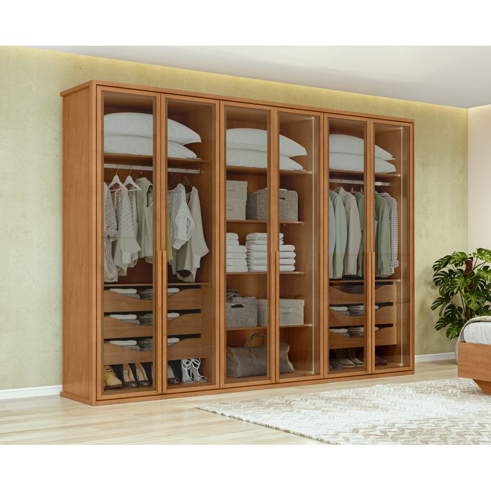 guarda roupa planejado de vidro