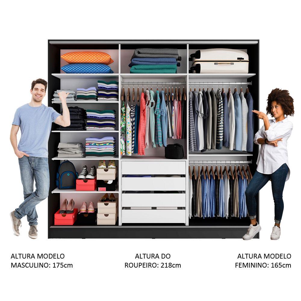 guarda roupa preto promoção