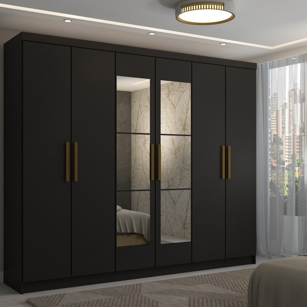 guarda roupa preto moderno