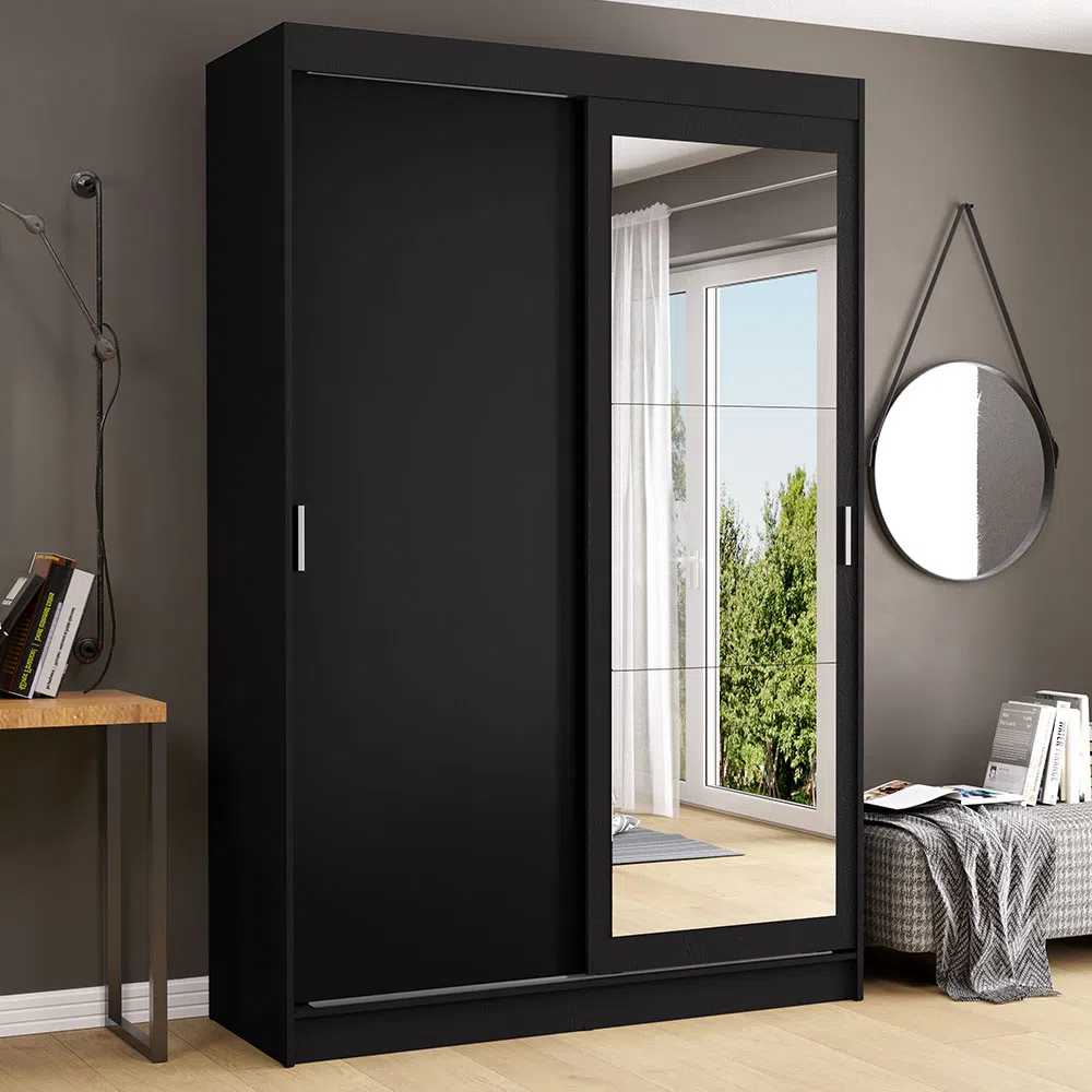 guarda roupa preto 3 portas