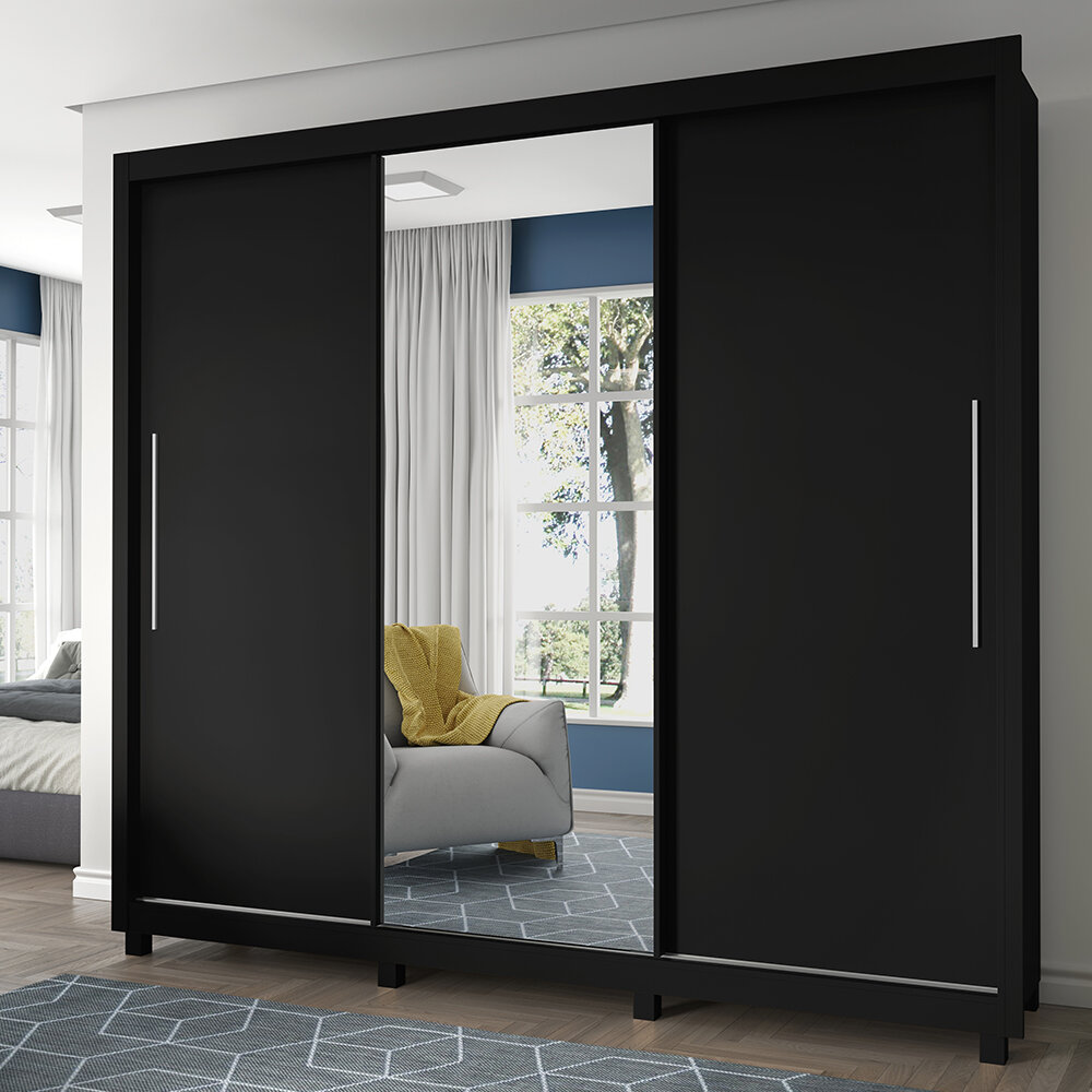 guarda roupa preto fosco