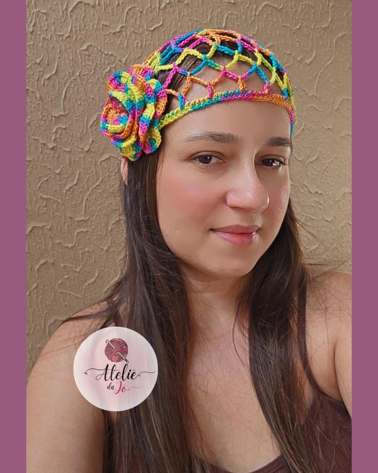 touca de crochê moda praia