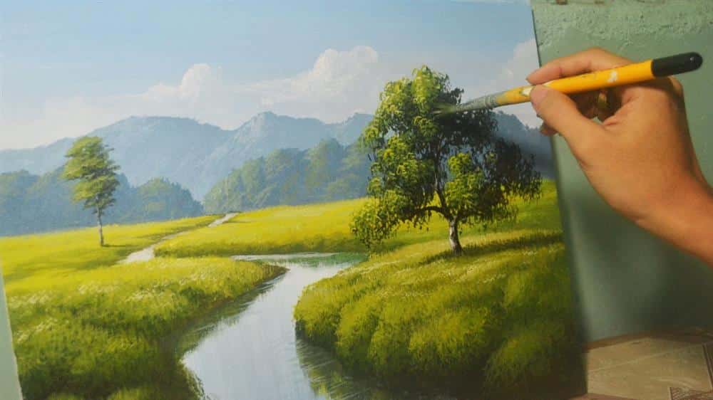 paisagem fácil de pintar