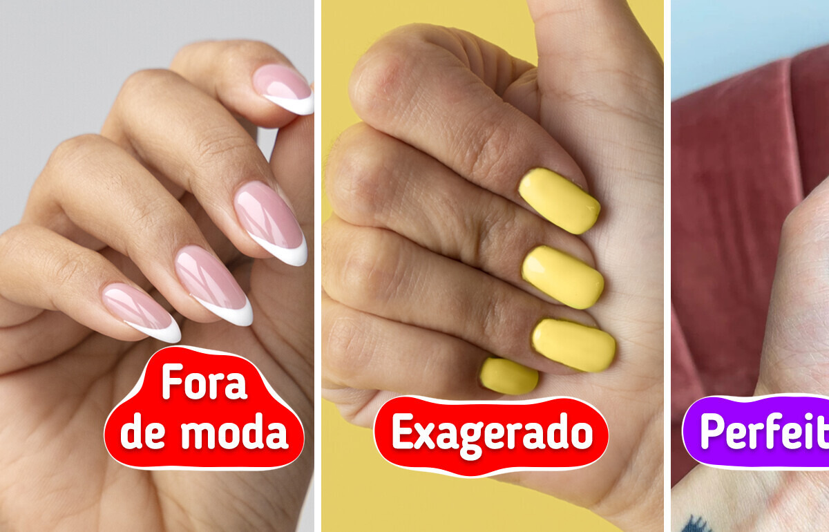 unha curta com glitter discreto