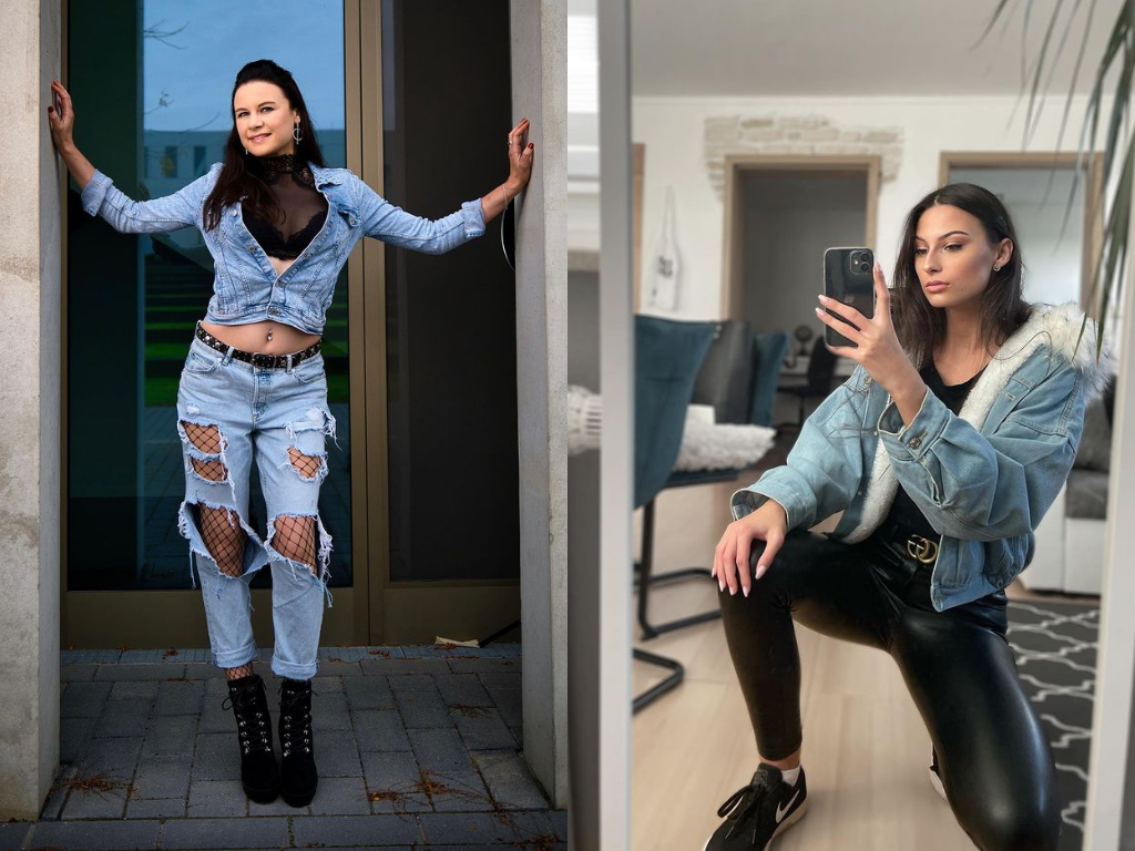 jaqueta jeans preta feminina