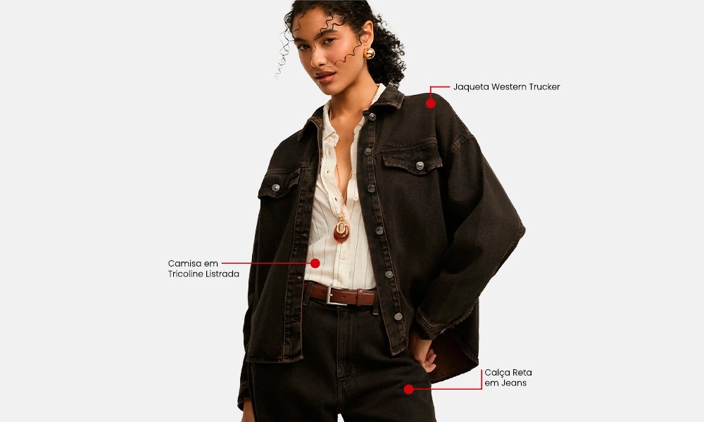 jaqueta jeans preta montagem