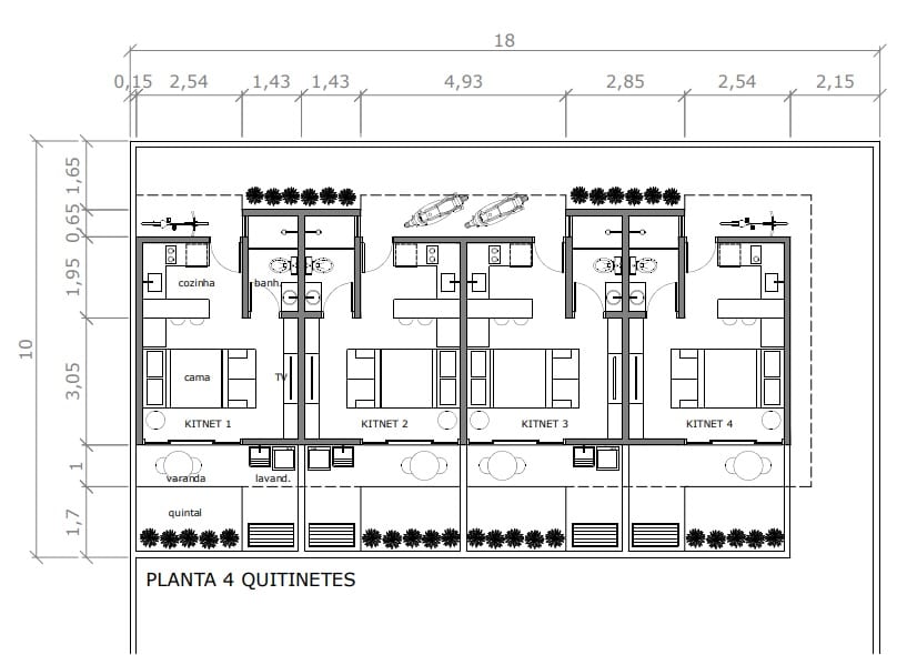 móveis planejados para kitnet