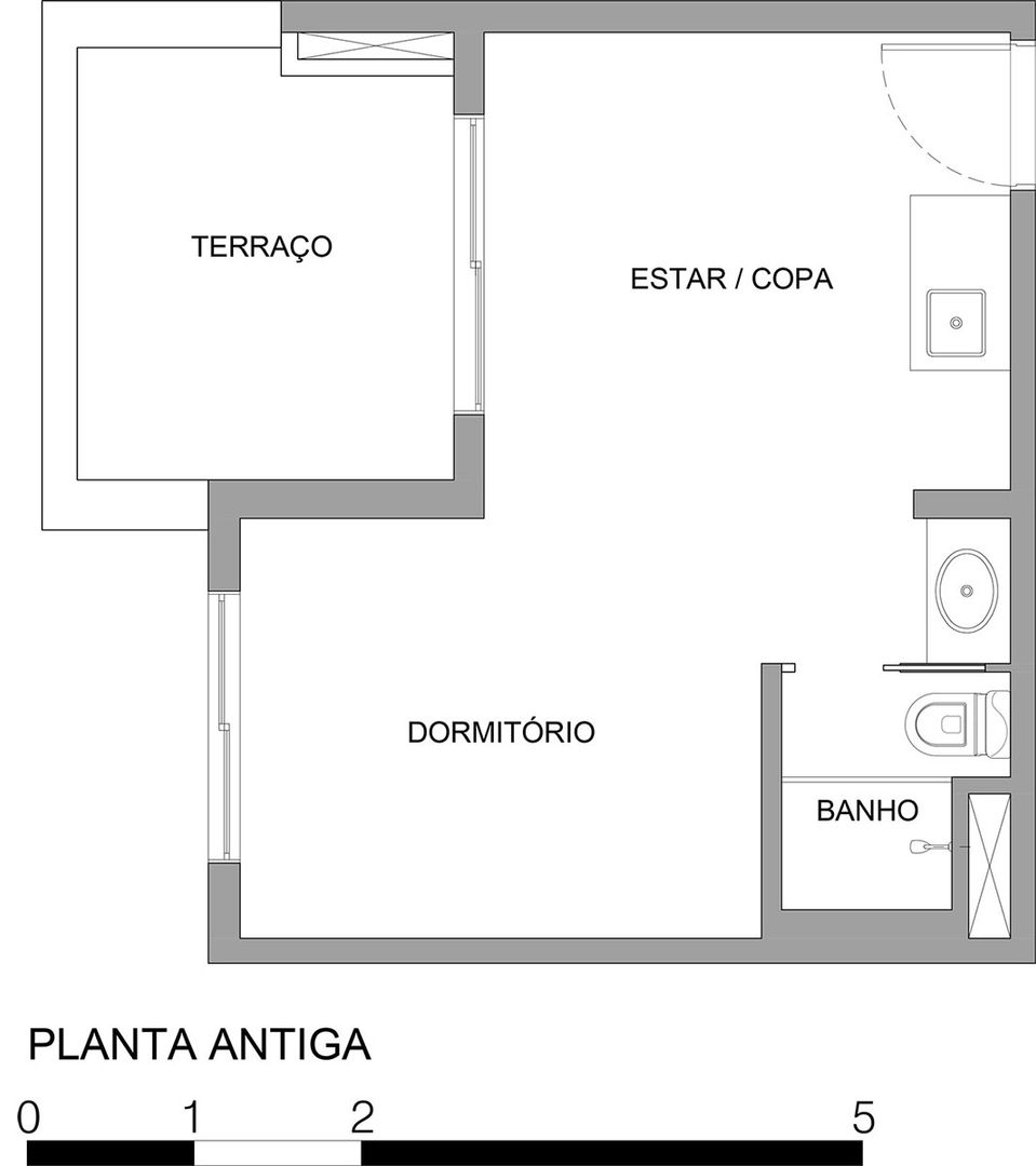 kitnet pequena planta