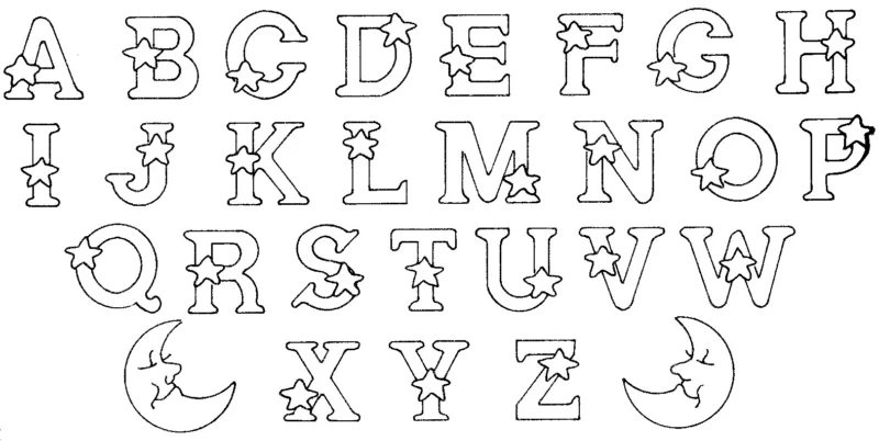 moldes de letras para artesanato