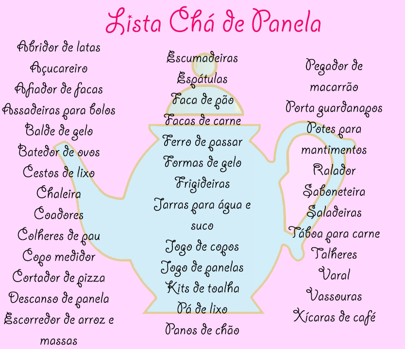 organizar chá de panela online