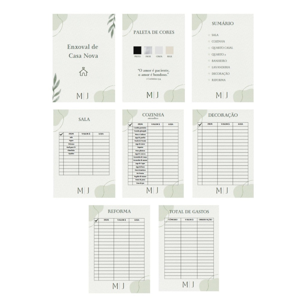 lista de casamento casa nova pdf