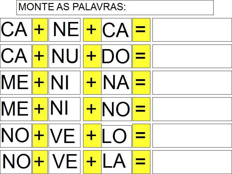 palavras com consoante + n + consoante