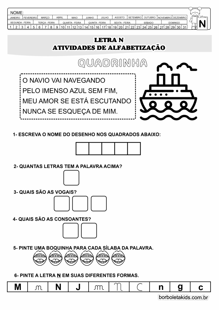 verbos com n